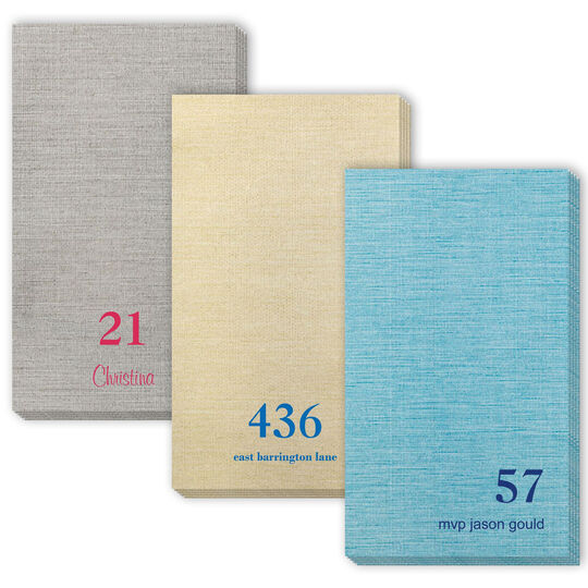 Design Your Own Big Number Bamboo Luxe Guest Towels